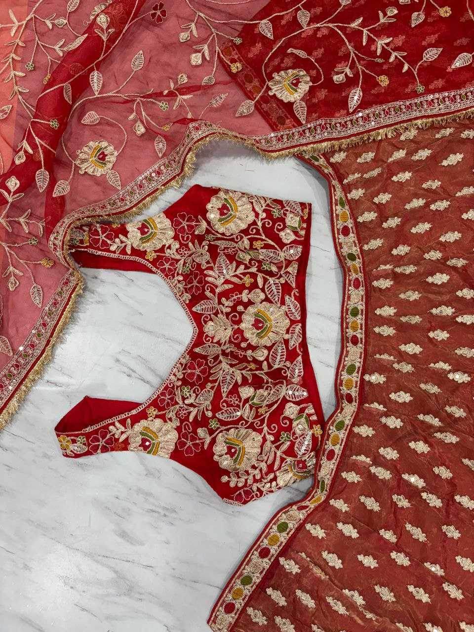 Silk Designer Embroidered Lehenga - MYLUXURY LANE ENTERPRISE